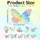 10 Uds mariposa atrapasol colorido Arco Iris prisma pegatinas de vidrio electrostático DIY-WH0409-69E-2