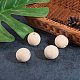 PandaHall Elite 30pcs 40mm Natural Round Wooden Beads Assorted Round Wood Ball Loose Spacer Beads for DIY Jewelry Craft Making Home Decorations Party Decorations WOOD-PH0008-17-4