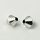 Perles acryliques plaquées argent PL717-2-2
