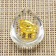 Plateada de oro con incrustaciones de latón colgantes de cristal transparente GLAA-I003-12-2