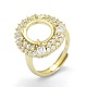 925 componentes de anillo de dedo de garra de diamante de imitación de plata esterlina STER-E061-32G-5