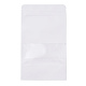 再封可能なクラフト紙袋  再封可能なバッグ  小さなクラフト紙ドイパック  窓付き  ホワイト  14.7x10cm OPP-S004-01C-02-2