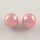 AB Color Transparent Crackle Round Acrylic Beads CACR-S006-02-1