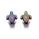 Placage en rack perles en alliage de couleur arc-en-ciel PALLOY-S180-343-2