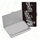 ステンレス鋼のクレジット カード ケース ホルダー  名刺入れボックス  長方形  音符模様  93x58x7mm OFST-WH0004-010-4