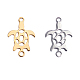 Chgcraft 20pcs forma di tartaruga 201 charms connettore in acciaio inossidabile fascino di collegamento in oro e argento per creazione di gioielli con bracciale collana fai da te STAS-CA0001-03-1