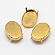 Oval Brass Sew on Prong Settings KK-M166-01-6x8-1