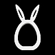 イースターウッドのウサギの置物  ホームデスクトップ装飾用  ホワイト  190x105x18mm DJEW-A012-01A-1