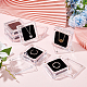 FINGERINSPIRE 6 pcs Acrylic Ring Box with Velvet 2.3x2.3inch Transparent Crystal Ring Gift Boxes with Magnetic Clasps for Wedding ODIS-WH0029-36-6