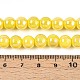 Гальванические непрозрачные стеклянные бусины GLAA-T032-P8mm-AB16-4