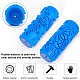 OLYCRAFT 2Styles 190mm Patterned Paint Roller Decorative Rubber Roller Textured Rubber Rollers Wall Texture Stencil Brush for Furniture Wall Ceiling Cabinetry -Royal Blue DRAW-OC0001-01-5