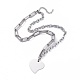 304 Stainless Steel Paperclip Chains & Cable Chain Jewelry Sets SJEW-K153-14P-2