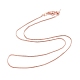 Fabricación de collar de cadena veneciana de latón electrochapado ajustable MAK-L028-02RG-1