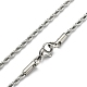 Twisted Stainless Steel Rope Chain Necklace Making X-NJEW-507L-10-3