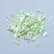 プラスチック製のキャンディスパンコール/スパンコールチップ  UVレジン封入パーツ  エポキシ樹脂ジュエリー作成用  薄緑  3~25x2.8~6.5mm DIY-I019-02C-2