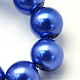 Baking Painted Pearlized Glass Pearl Round Bead Strands HY-Q330-8mm-28-3