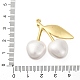 Подвески из латуни и пластика вишни KK-I276-18G-4