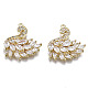 Латунные микропаве прозрачные подвески с фианитом ZIRC-S069-031G-1