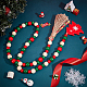 Decorare il ciondolo con perline di legno a tema natalizio HJEW-WH0042-09-3