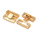 Fermoirs repliables en laiton micro pave zircone cubique transparente&nbsp;KK-K422-14G-2