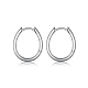 Модные овальные серьги-кольца из стерлингового серебра s925 AB7208-6