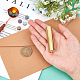 CRASPIRE Wax Seal Stamp 2 Sides Mini Brass Column Sealing Stamp 15mm for Wedding Invitation Decoration Birthday Greeting Cards Gift Scrapbooking (tortoise leaf & maple leaf) DIY-WH0308-06I-6