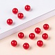Rond rouge acrylique séparateurs perles opaques X-PAB703Y-9-6