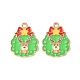 Noël pendentifs émail en alliage&nbsp;ENAM-D047-07G-05-2