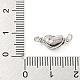 925 Sterling Silber Boxschließen&nbsp;STER-B005-43P-01-3
