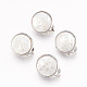 Natural White Shell Clip-on Earrings EJEW-F162-E04-1