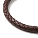 Bracelet cordon cuir tressé avec 304 fermoir colonne aimanté en acier inoxydable pour homme femme BJEW-C021-02-P-4