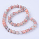Brins de perles de netstone rouge naturel X-G-Q462-6mm-14-2