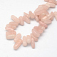Natural de cuarzo rosa de piedra hebras de abalorios G-R223-25-2