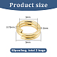 Benecreat 2 buste anelli divisi in ottone FIND-BC0005-12A-2