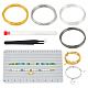 BENECREAT 120 Loops 4 Colors Steel Memory Wire DIY-BC0012-33-1