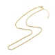 Halskette mit Weizenketten aus Messing für Frauen NJEW-P265-26G-2