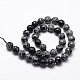 Natural Snowflake Obsidian Beads Strands G-G736-06-12mm-2