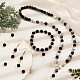 Synthetic Black Stone Beads Strands G-AR0002-08-4