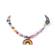 Set di bracciali e collane a tema arcobaleno per bambini SJEW-JS01266-9
