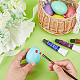 SUPERFINDINGS 6 Colors Wooden Easter Eggs Colorful Wood Simulation Eggs DIY Easter Egg Hanging Decoration Easter Wooden Ornaments fakes Eggs for Home DIY-FH0005-09-4
