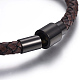 Leather Braided Cord Bracelets BJEW-E352-04A-B-3
