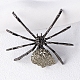 天然黄鉄鉱と合金のクモのディスプレイ装飾  ハロウィーンの装飾品鉱物標本  45x55mm WG61950-01-1