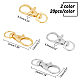 CHGCRAFT 40Pcs 2 Colors Alloy Swivel Lobster Claw Clasps PALLOY-CA0002-23-1-2