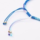 Fabbricazione di braccialetti con perline intrecciate in filo di poliestere tinto segmento AJEW-JB00919-01-3