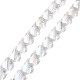 Electroplated Transparent Glass Beads Strands GLAA-G092-A05-1