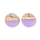 Transparent Resin & Wood Stud Earrings EJEW-N017-003A-D03-4