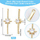 Beebeecraft 8Pcs Brass Pave Clear Cubic Zirconia Connector Charms ZIRC-BBC0002-27-2
