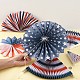 Fan de roue de papier de soie coloré artisanat DIY-TAC0002-01-17