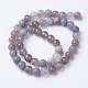 Chapelets de perles en agate rayée/agate à rangs de grade naturel G-E479-01-8mm-2