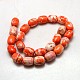 Natural Magnesite Barrel Beads Strands TURQ-L003-02-3